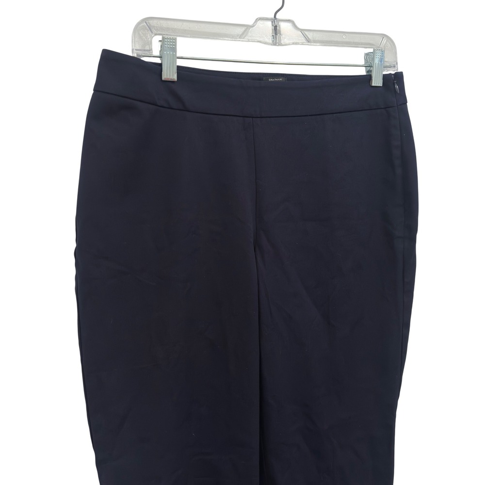 Talbots Chatham Curvy Ankle Pants Size 6 Navy Side Zip Stretch Coastal Preppy